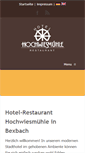 Mobile Screenshot of hochwiesmuehle.de